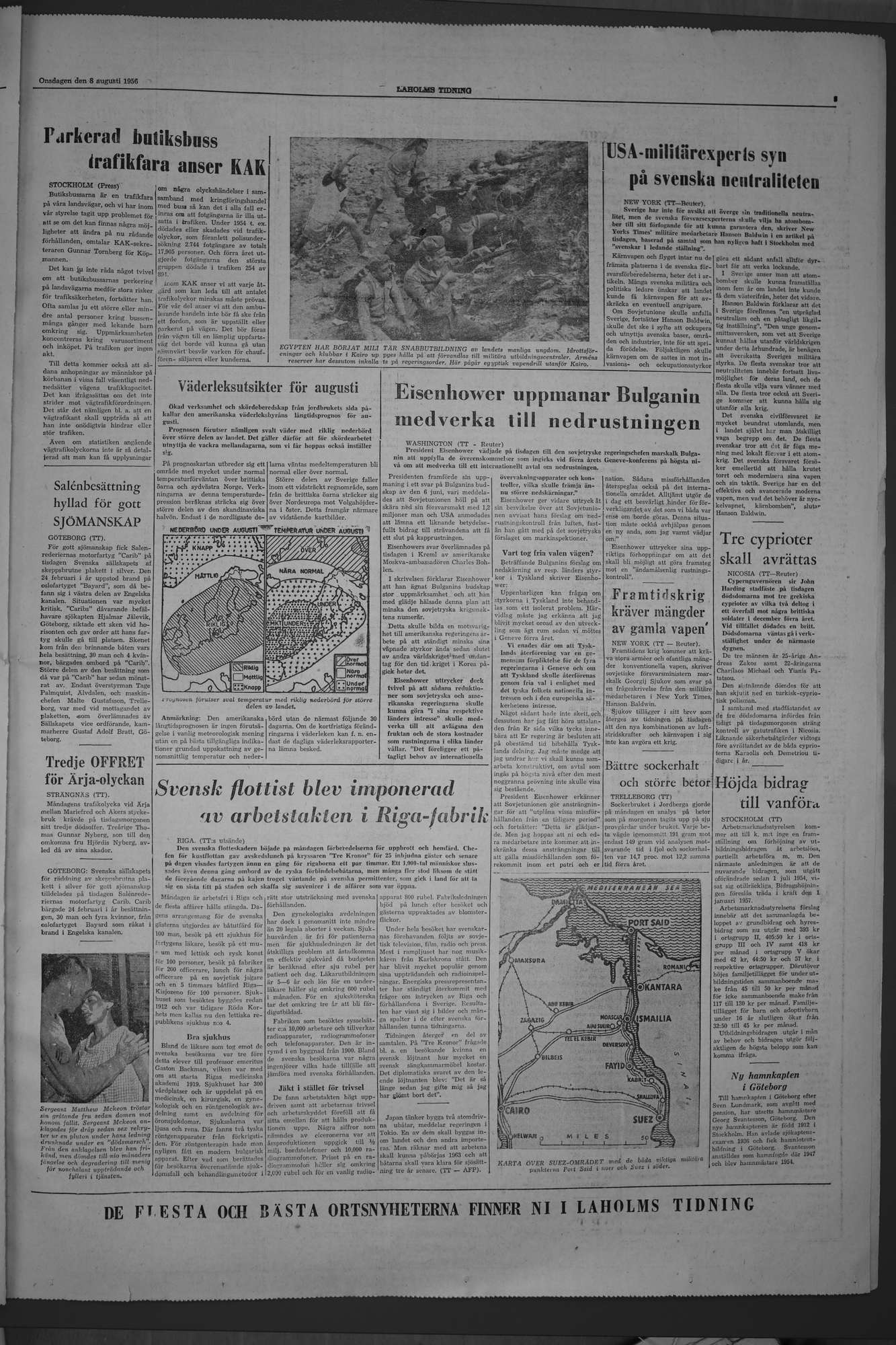 Laholms Tidning Onsdag 8 augusti 1956, sida 5