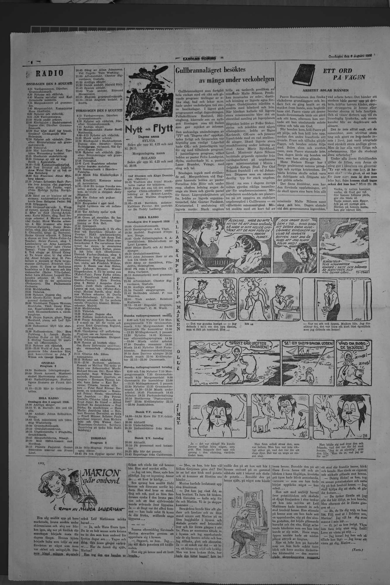 Laholms Tidning Onsdag 8 augusti 1956, sida 6