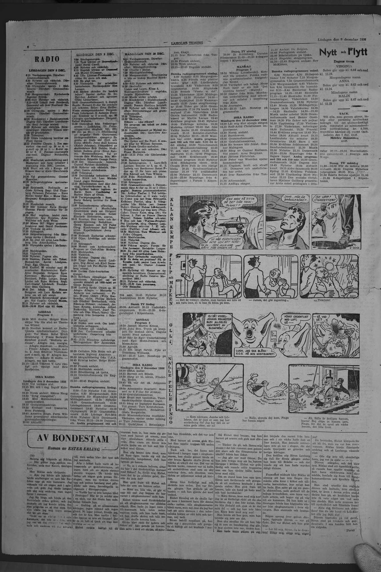 Laholms Tidning Lördag 8 december 1956, sida 6