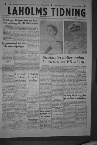 Förstasidan, Fredag 8 juni 1956