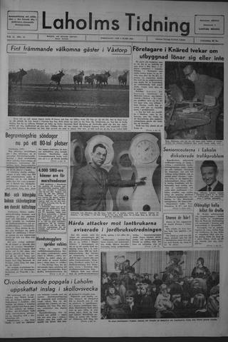Förstasidan, Torsdag 3 mars 1966