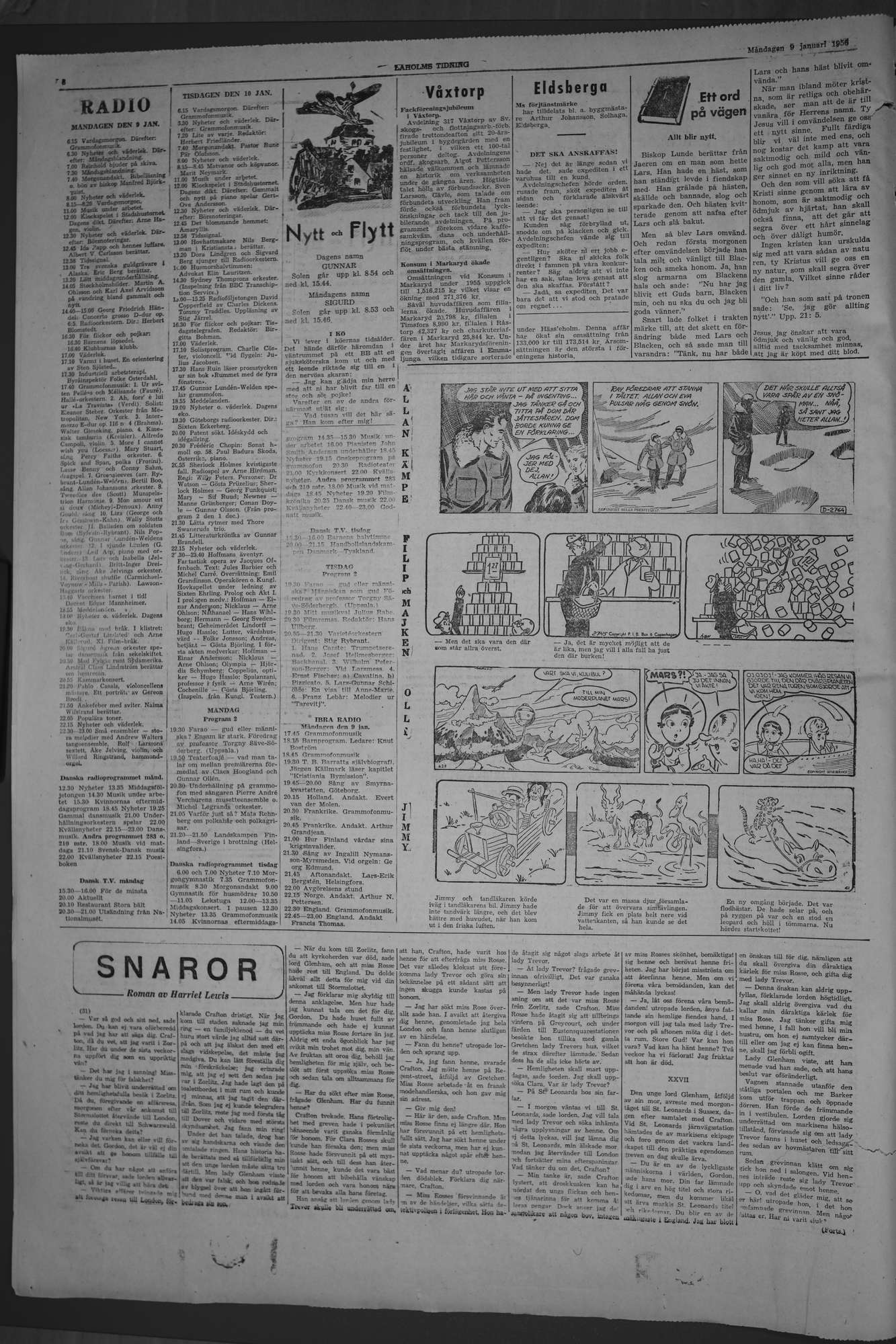 Laholms Tidning Måndag 9 januari 1956, sida 6
