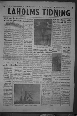 Förstasidan, Måndag 9 juli 1956