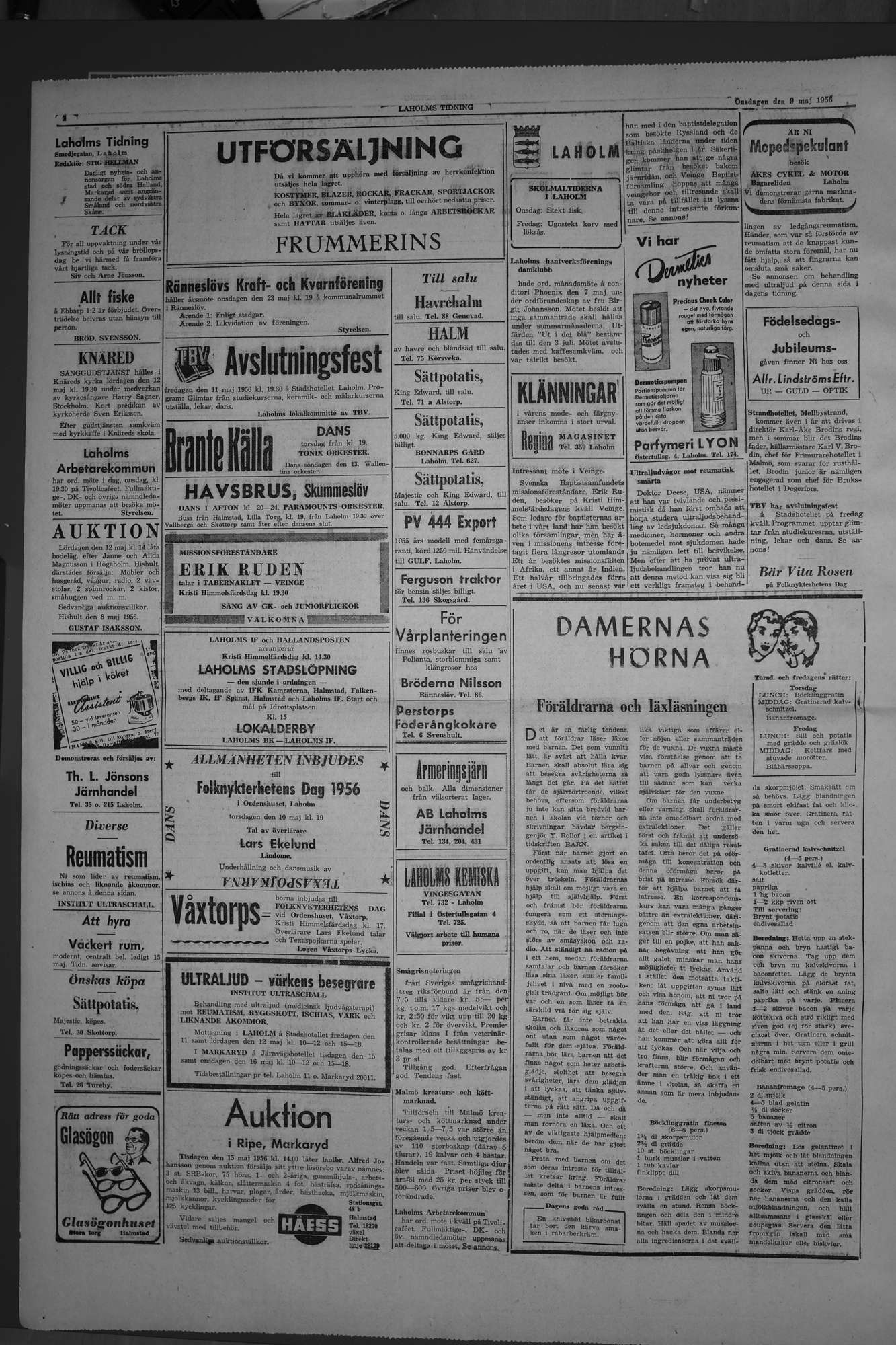 Laholms Tidning Onsdag 9 maj 1956, sida 2