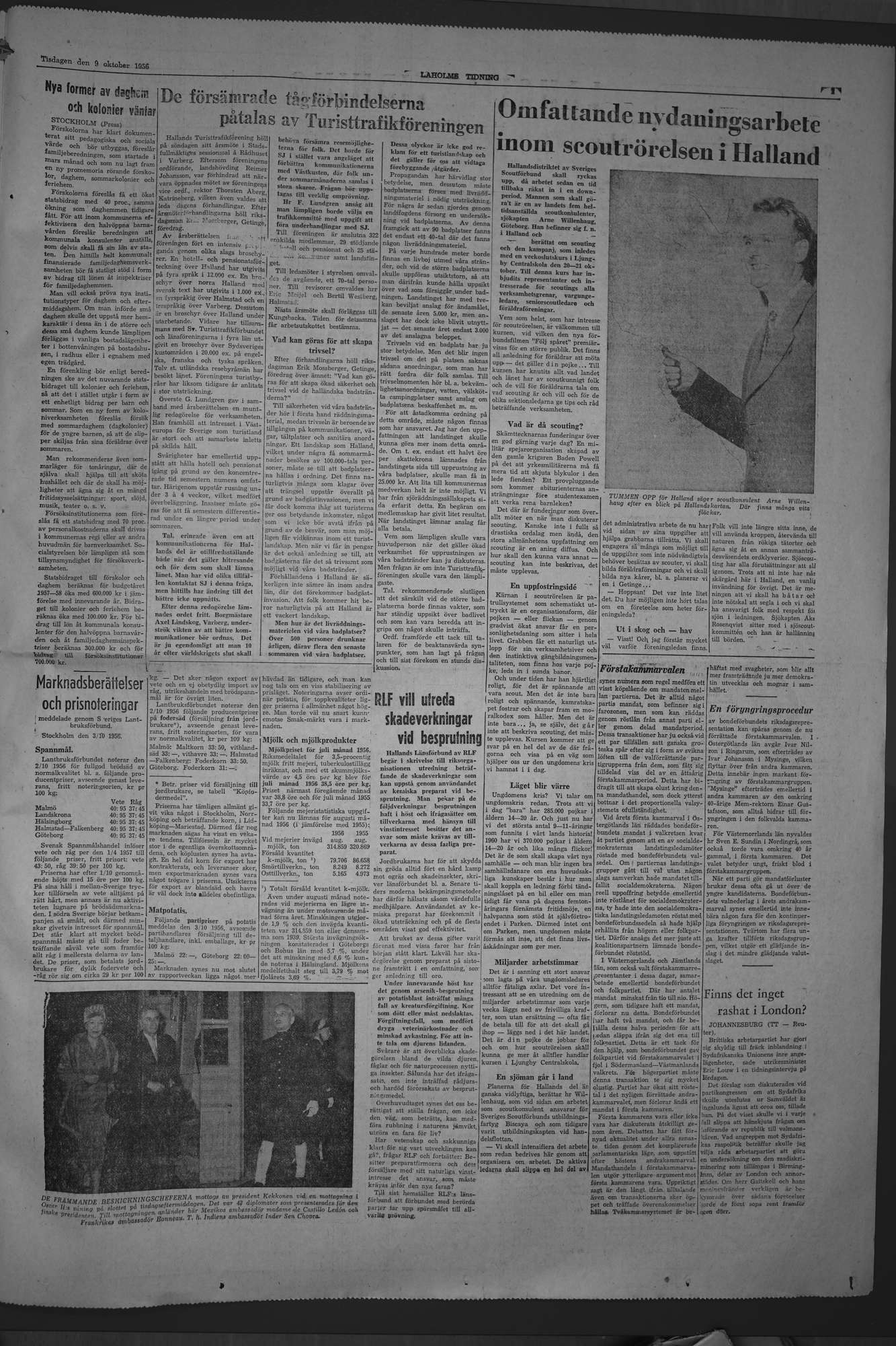 Laholms Tidning Tisdag 9 oktober 1956, sida 7