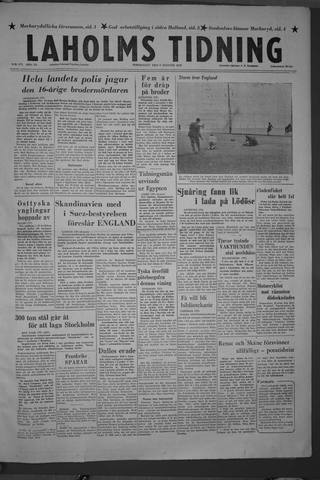 Förstasidan, Torsdag 2 augusti 1956