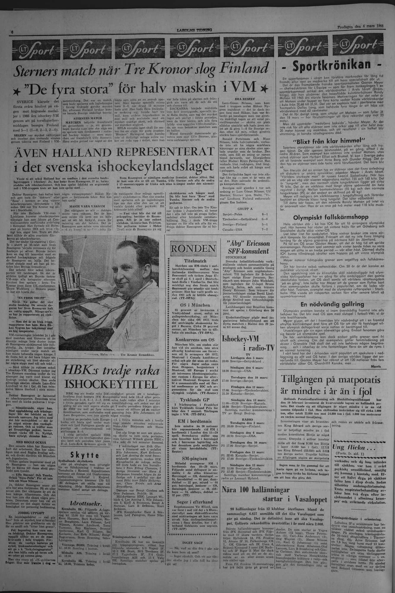 Laholms Tidning Fredag 4 mars 1966, sida 6