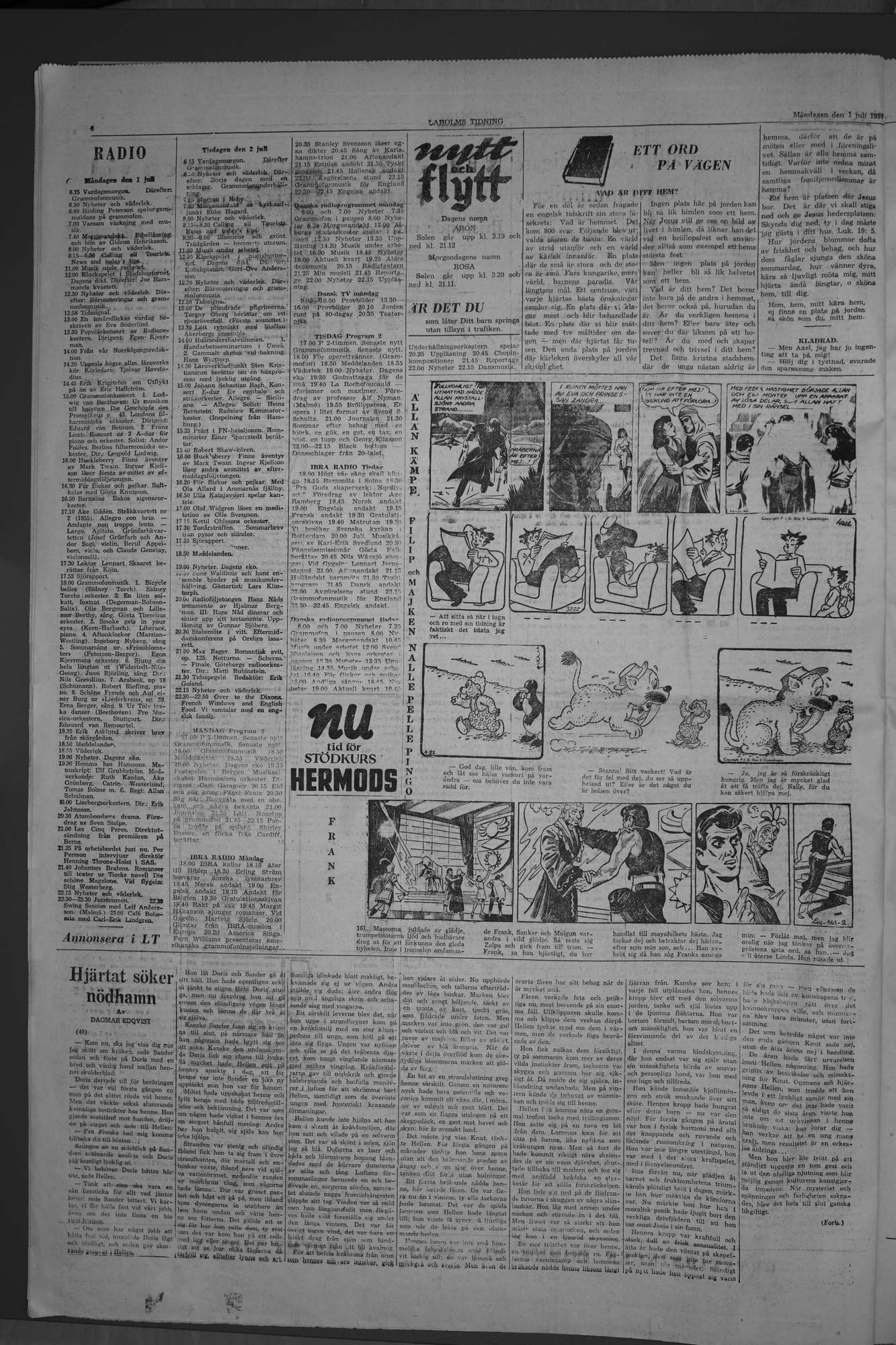 Laholms Tidning Måndag 1 juli 1957, sida 6