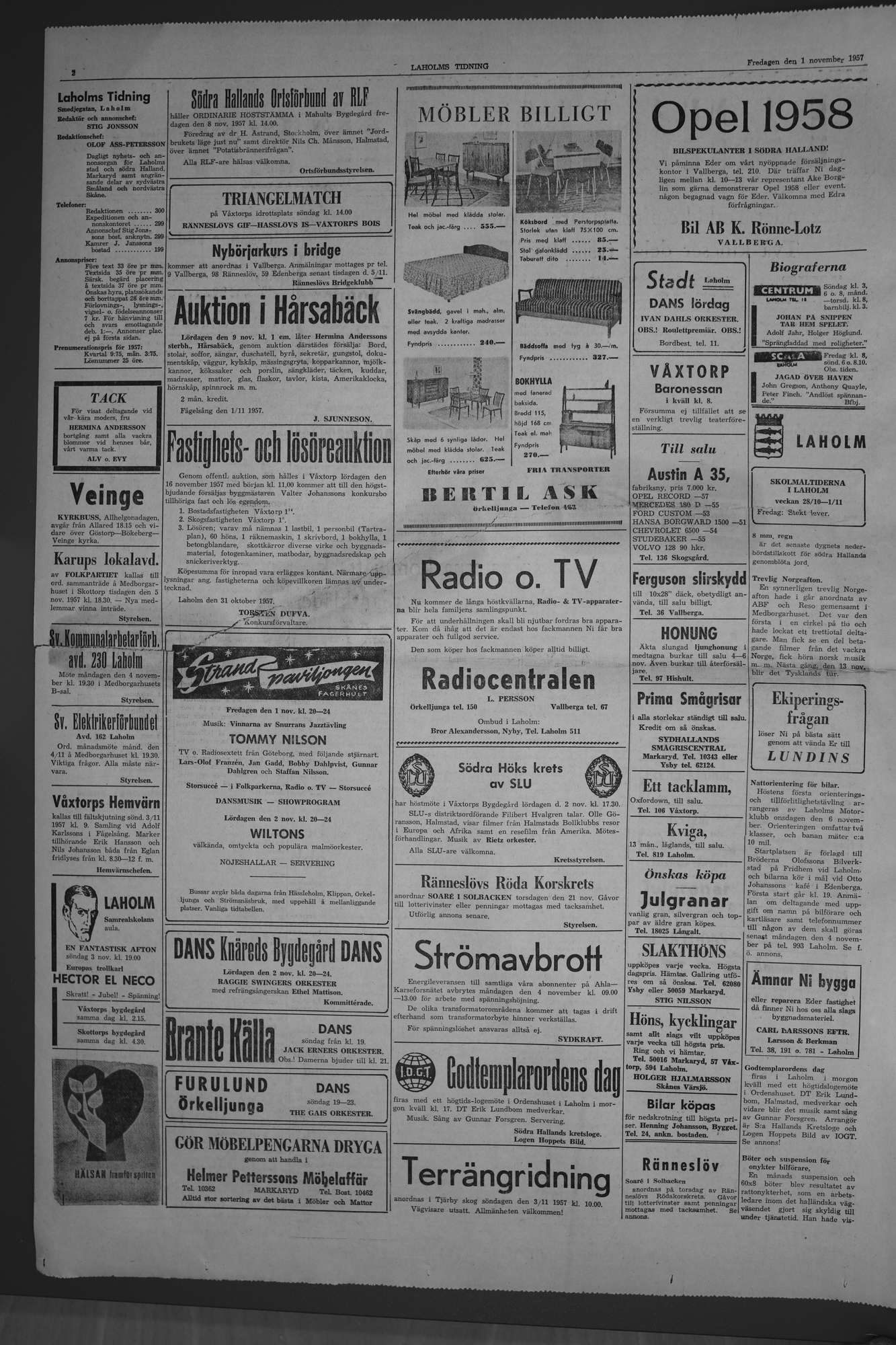 Laholms Tidning Fredag 1 november 1957, sida 2