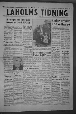 Förstasidan, Onsdag 10 april 1957