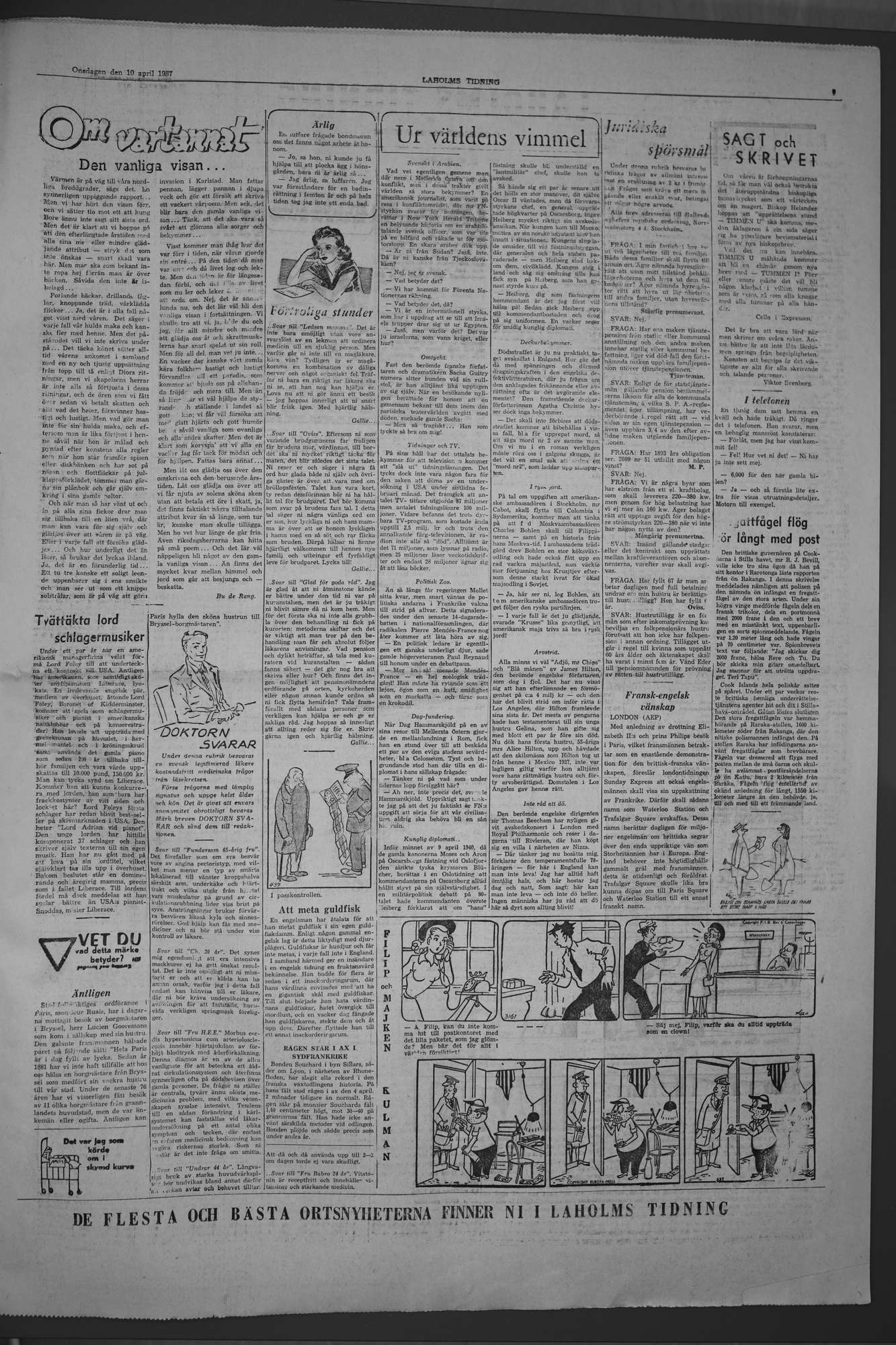 Laholms Tidning Onsdag 10 april 1957, sida 7