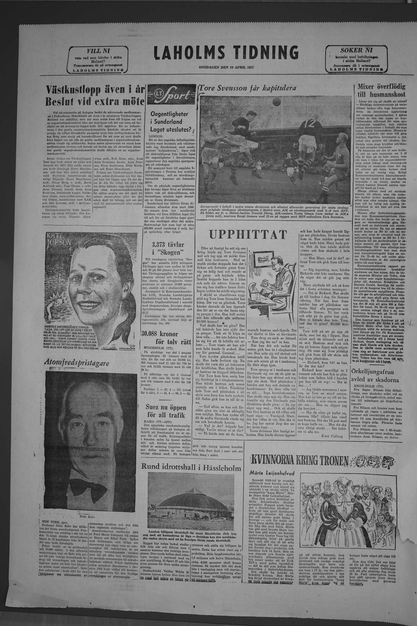 Laholms Tidning Onsdag 10 april 1957, sida 8