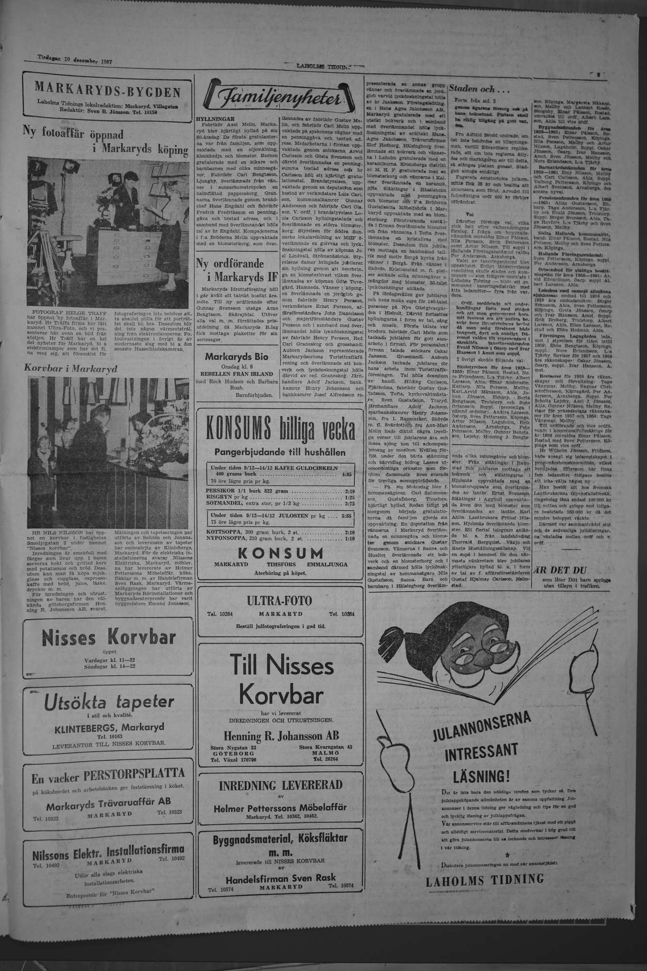 Laholms Tidning Tisdag 10 december 1957, sida 5