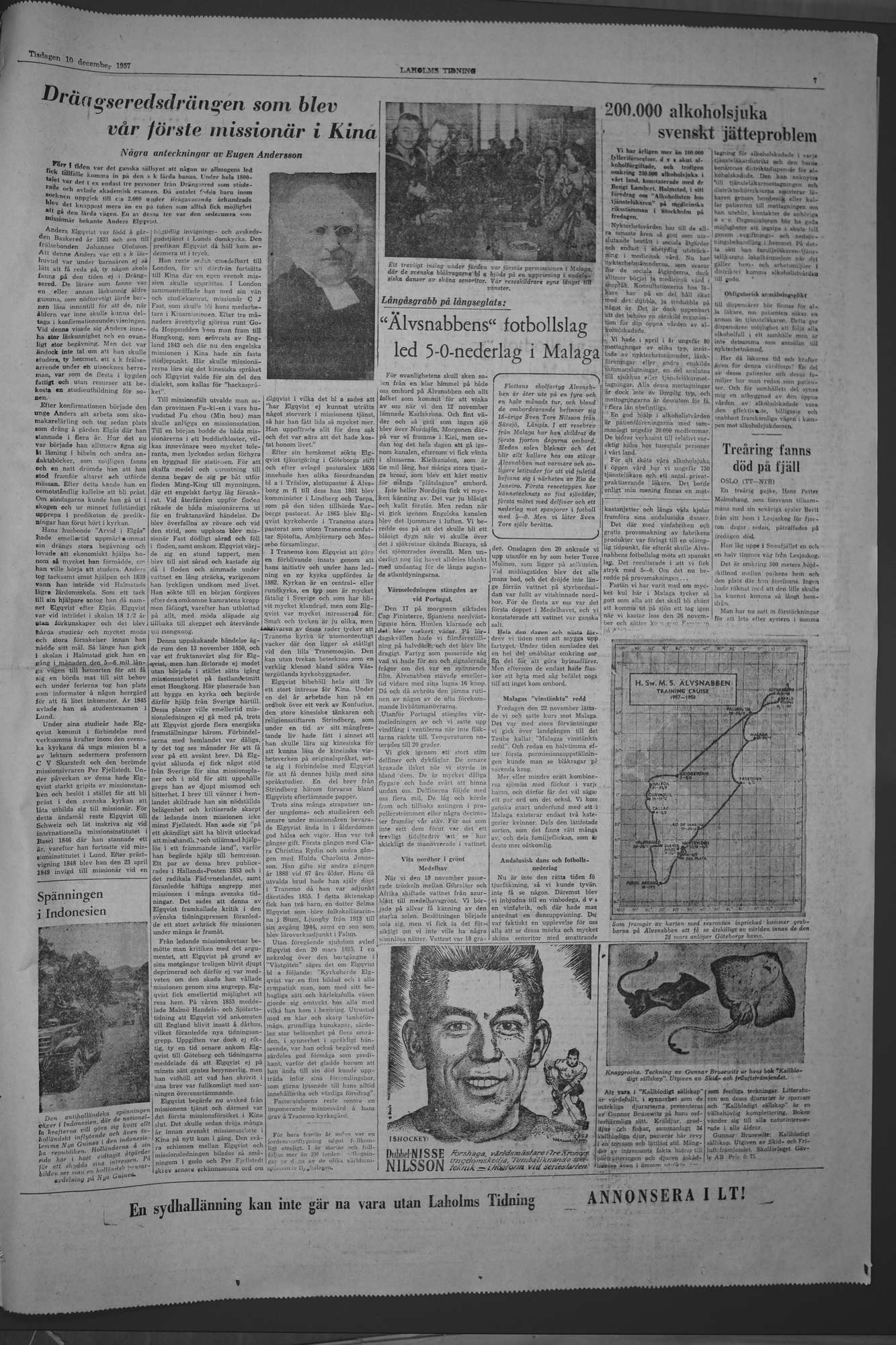 Laholms Tidning Tisdag 10 december 1957, sida 7