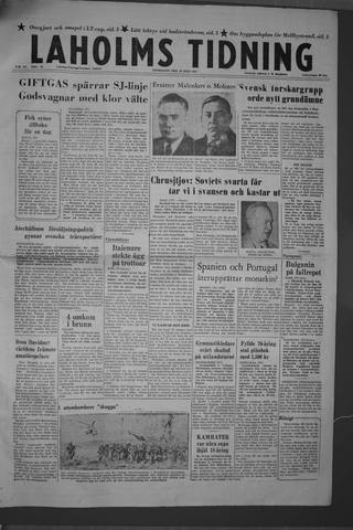 Förstasidan, Onsdag 10 juli 1957