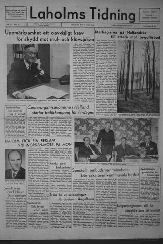 Förstasidan, Tisdag 8 mars 1966