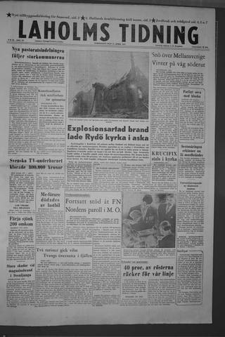 Förstasidan, Torsdag 11 april 1957