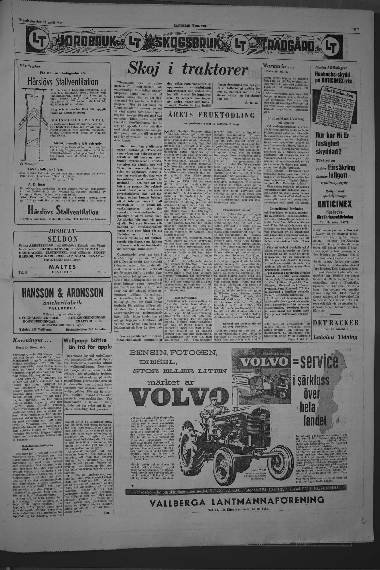 Laholms Tidning Torsdag 11 april 1957, sida 5