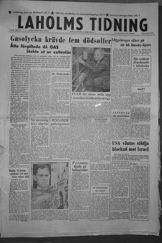 Förstasidan, Måndag 11 februari 1957