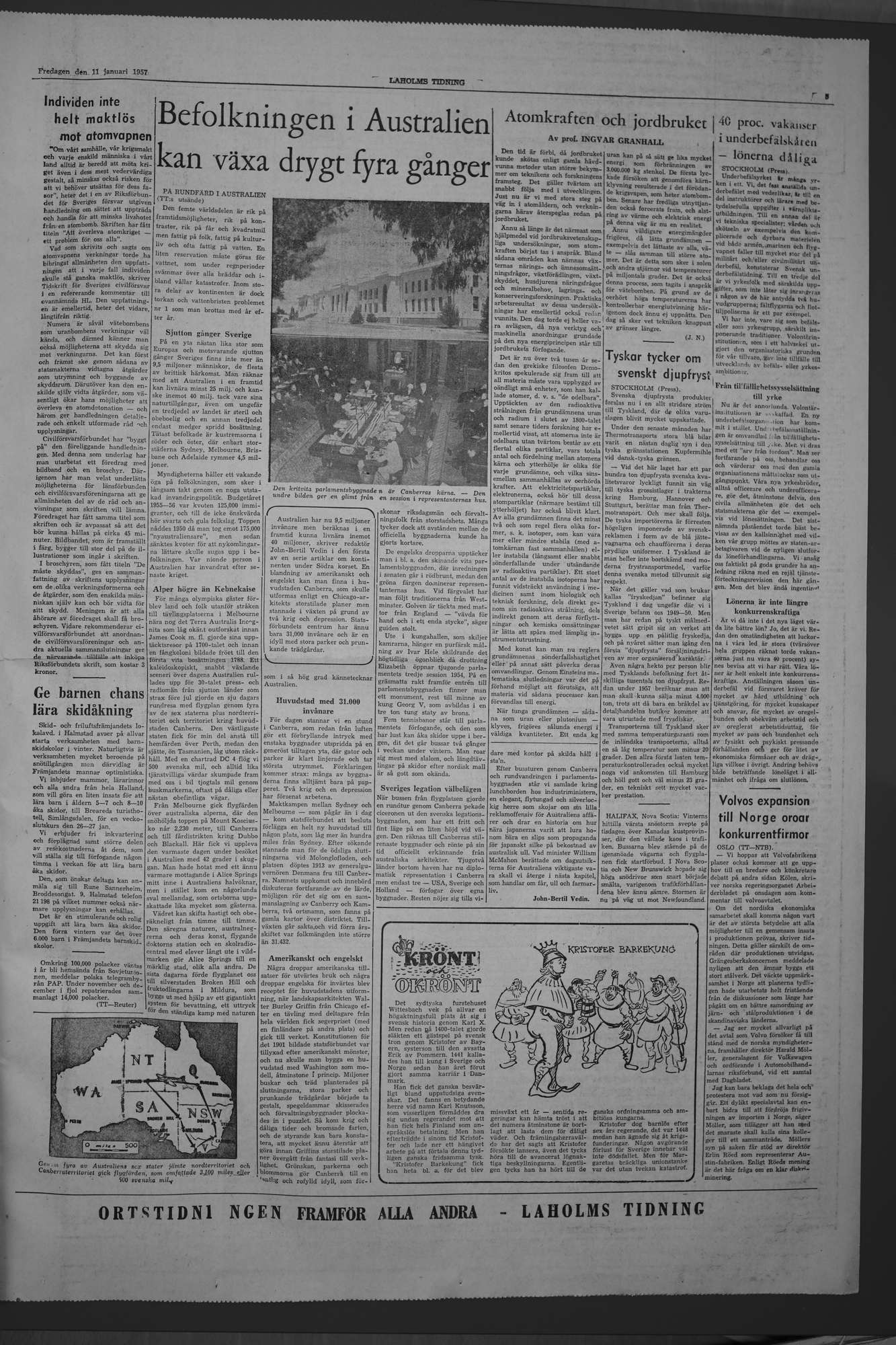 Laholms Tidning Fredag 11 januari 1957, sida 5