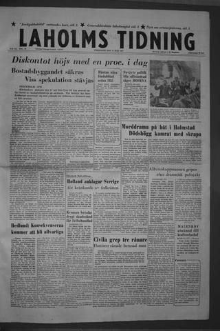 Förstasidan, Torsdag 11 juli 1957