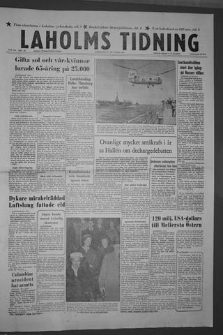 Förstasidan, Lördag 11 maj 1957