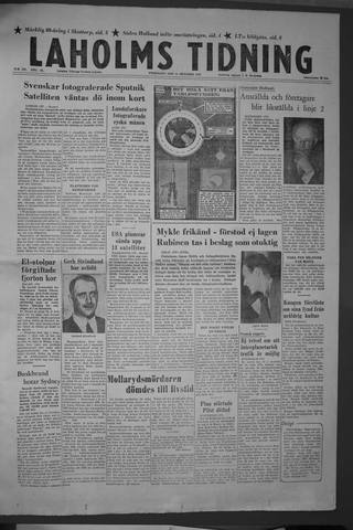 Förstasidan, Fredag 11 oktober 1957