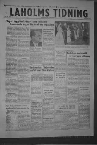 Förstasidan, Torsdag 12 december 1957
