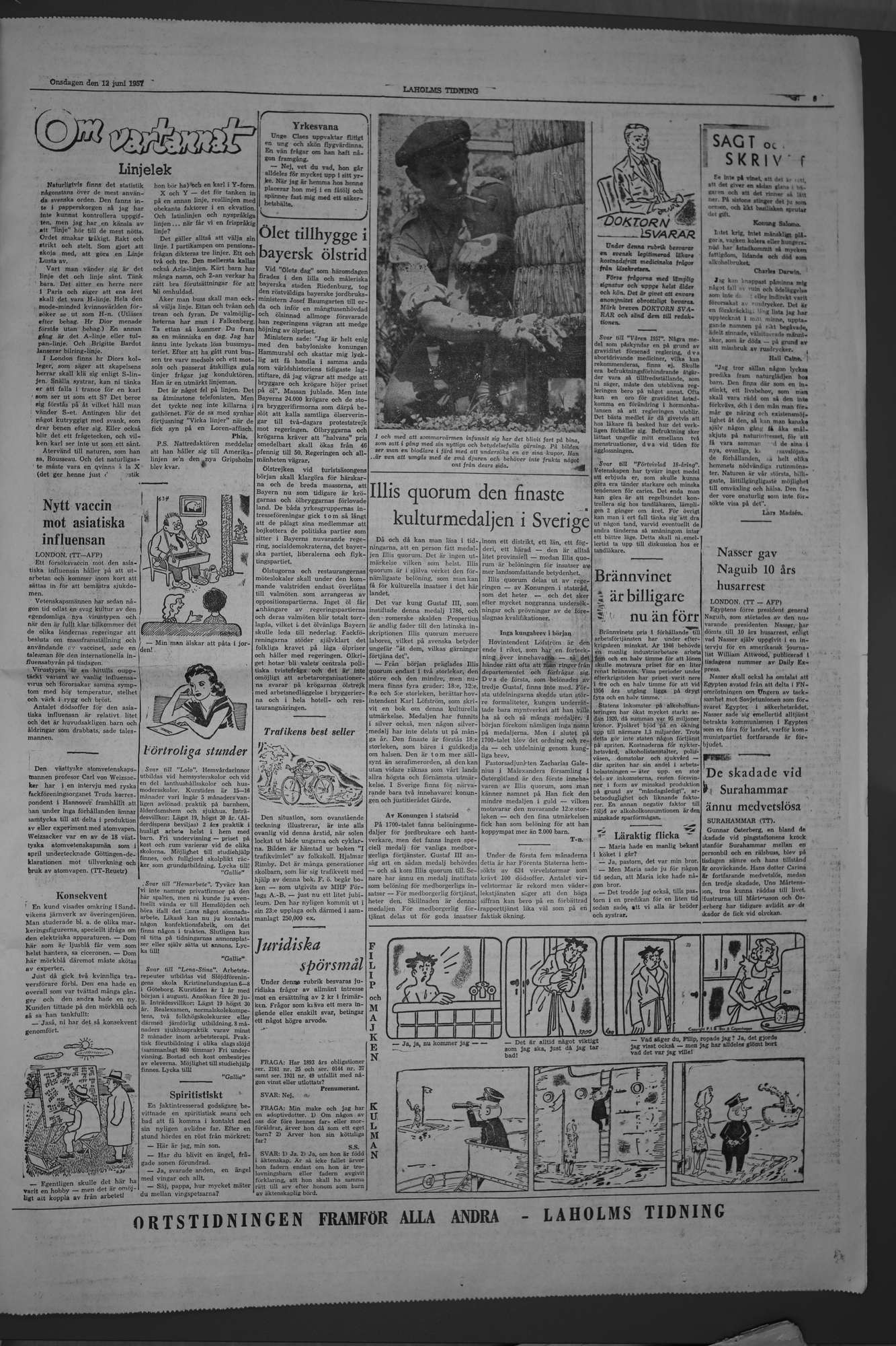 Laholms Tidning Onsdag 12 juni 1957, sida 5