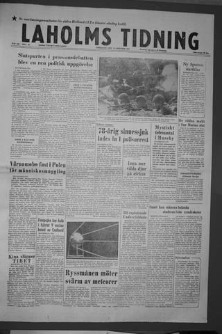 Förstasidan, Lördag 12 oktober 1957