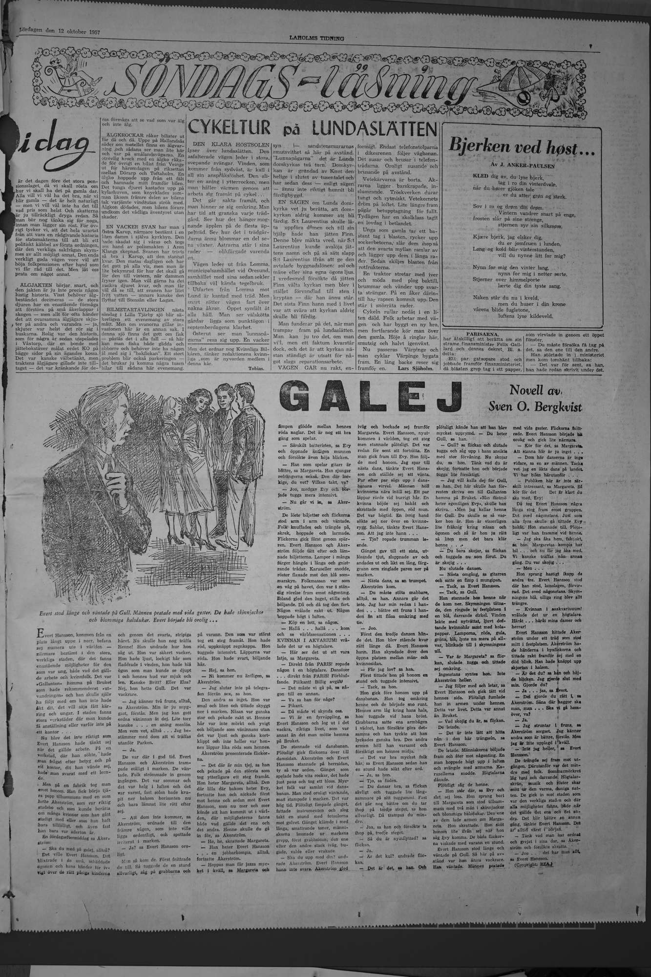 Laholms Tidning Lördag 12 oktober 1957, sida 7