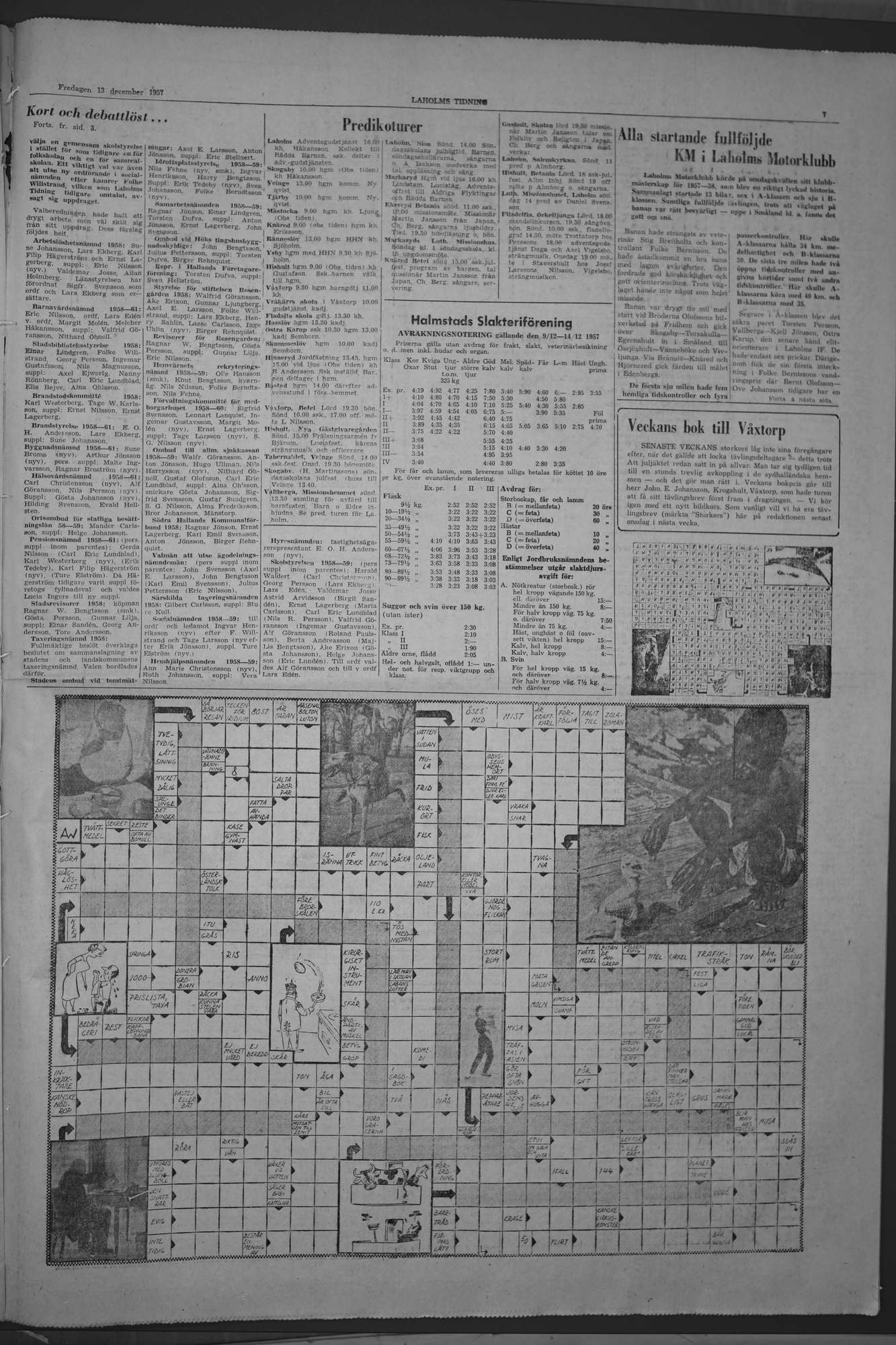 Laholms Tidning Fredag 13 december 1957, sida 7