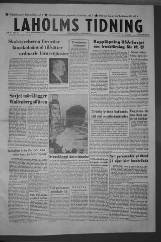Förstasidan, Onsdag 13 februari 1957