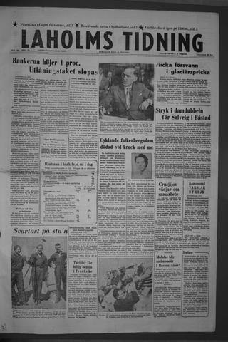 Förstasidan, Lördag 13 juli 1957