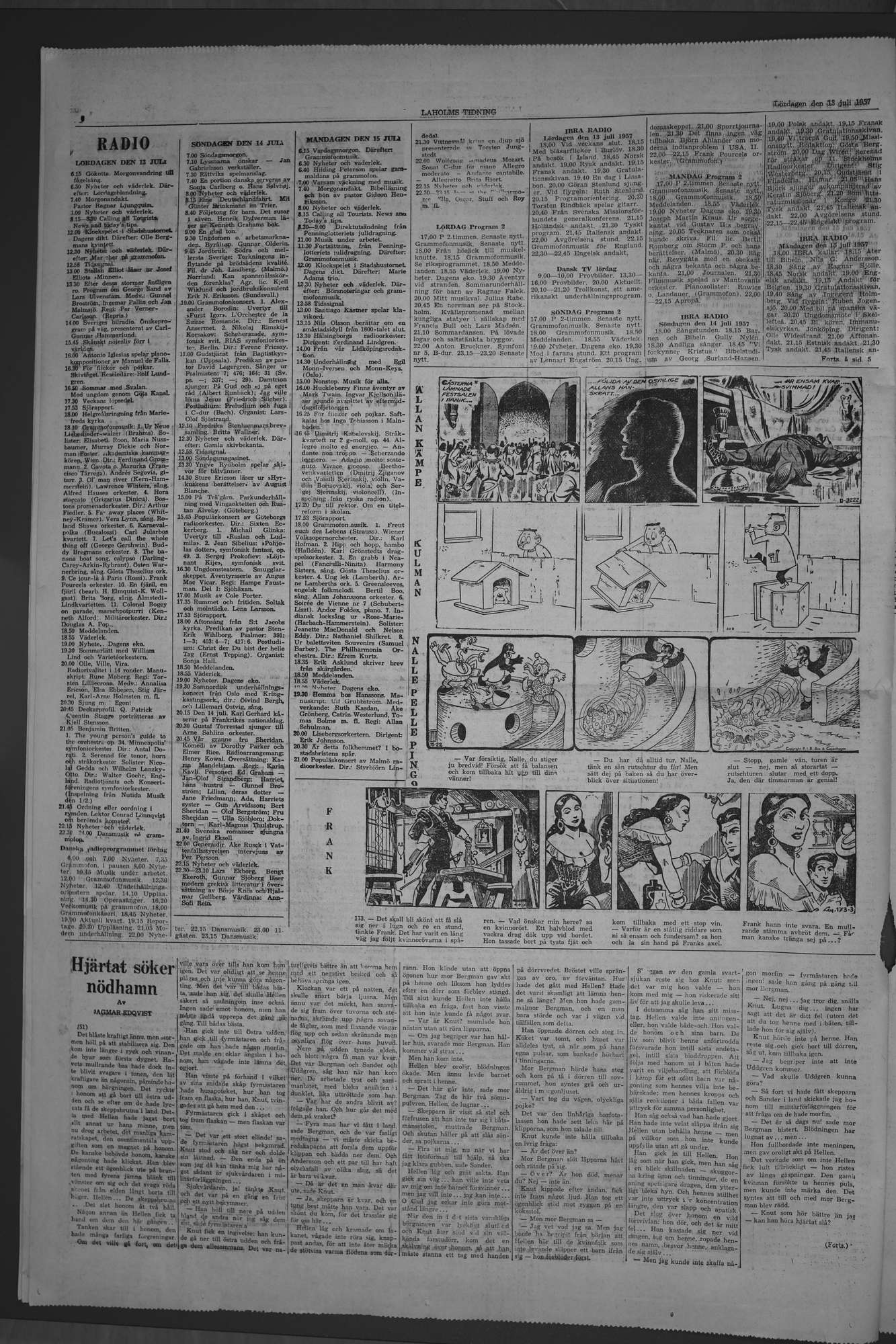 Laholms Tidning Lördag 13 juli 1957, sida 6