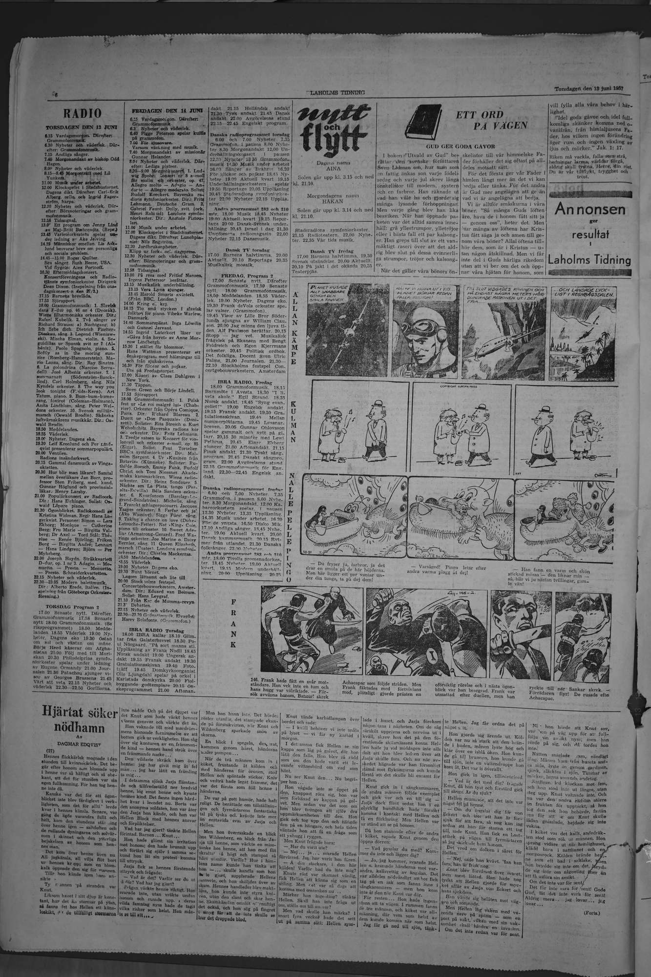 Laholms Tidning Torsdag 13 juni 1957, sida 6
