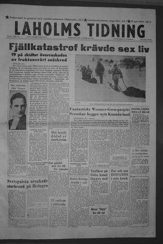 Förstasidan, Torsdag 14 februari 1957