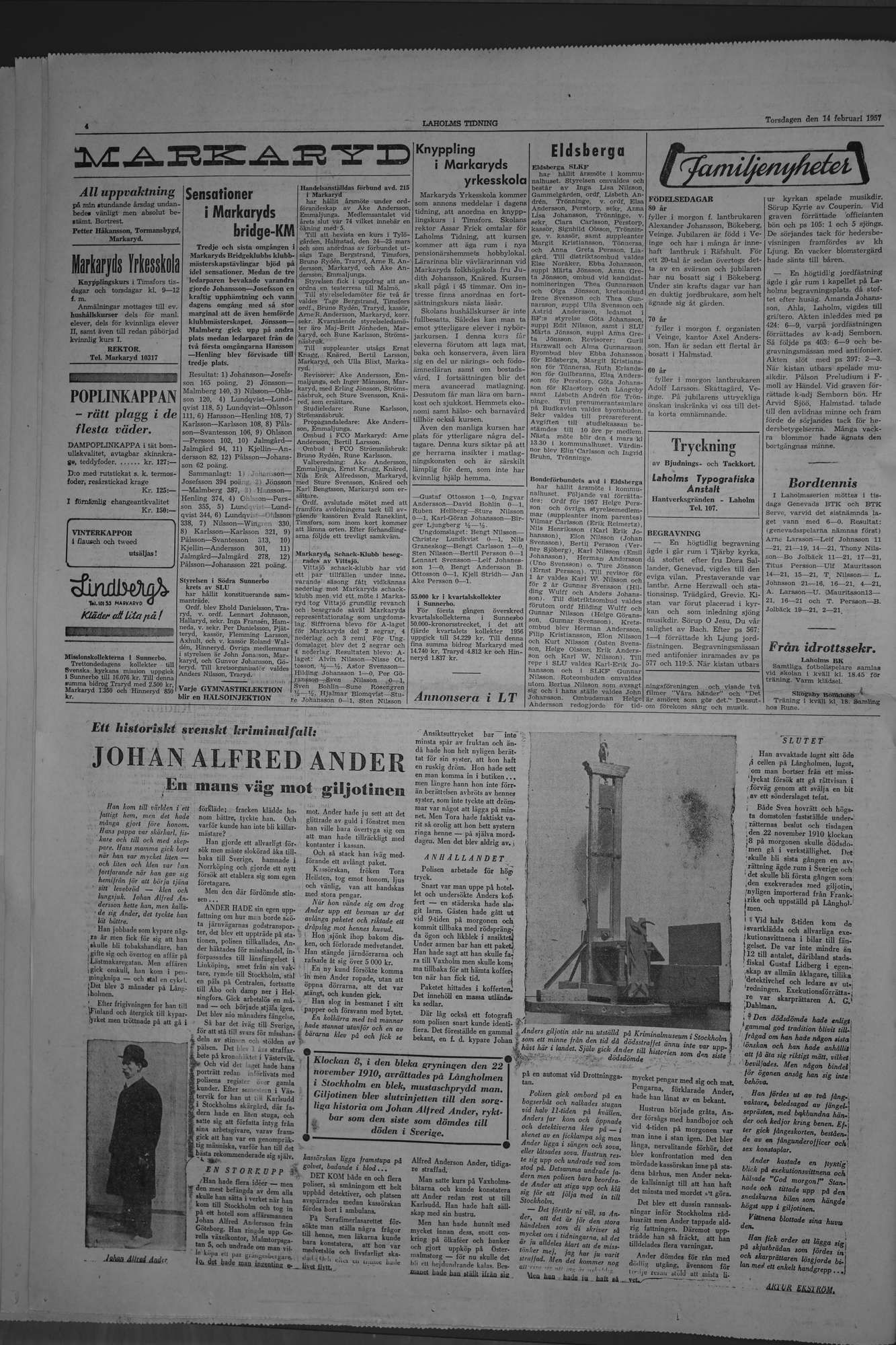 Laholms Tidning Torsdag 14 februari 1957, sida 4