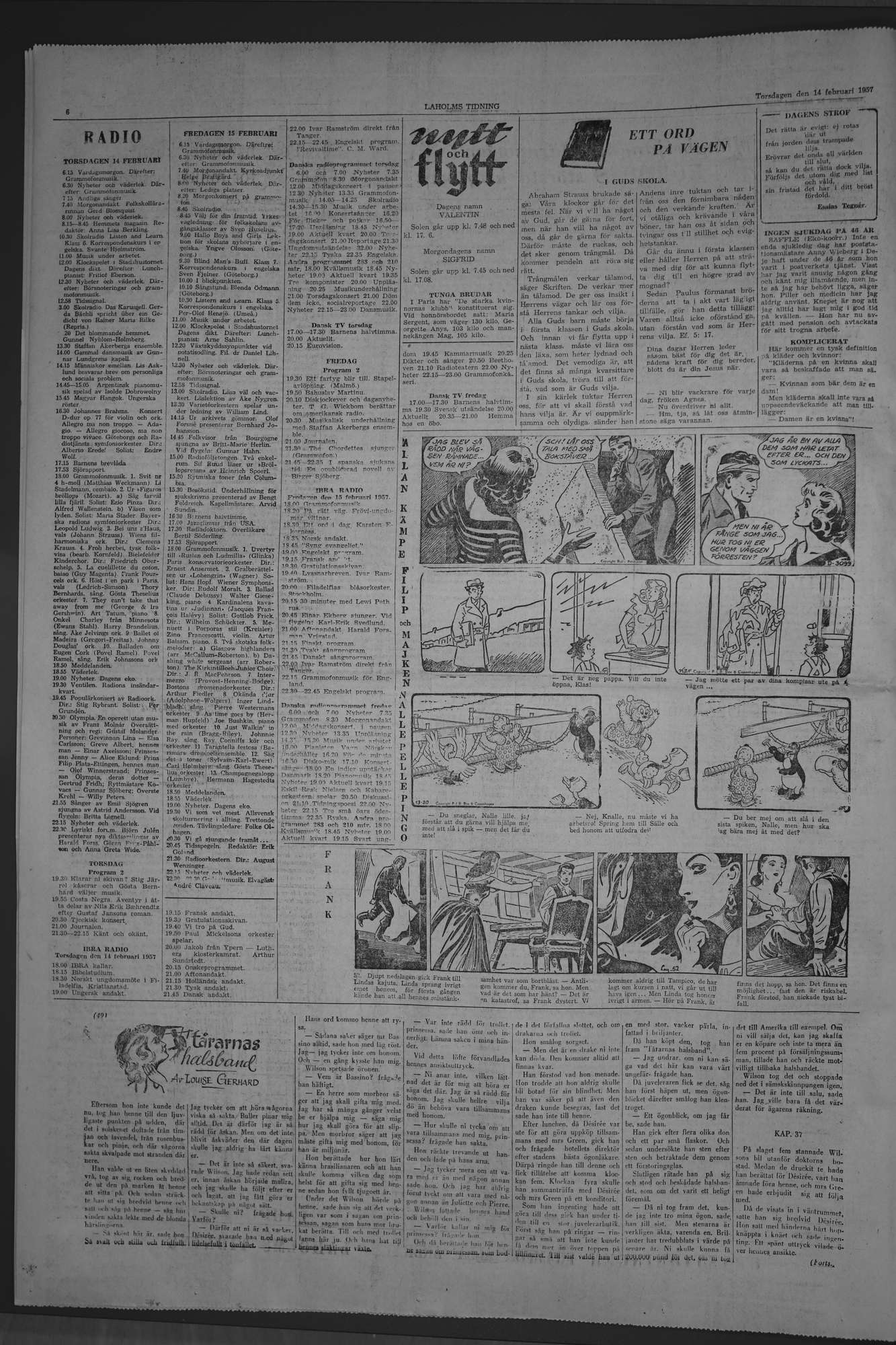 Laholms Tidning Torsdag 14 februari 1957, sida 6