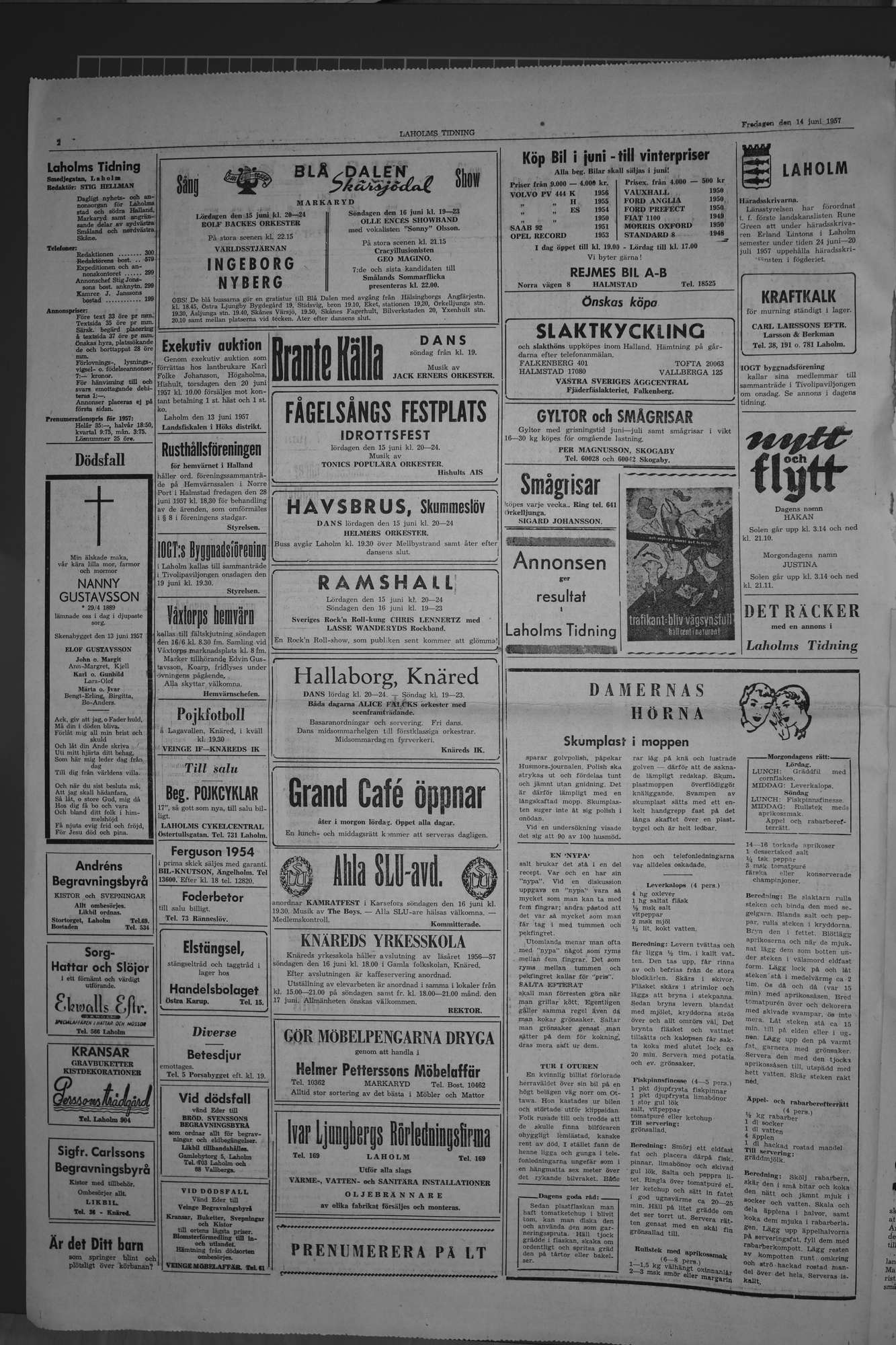 Laholms Tidning Fredag 14 juni 1957, sida 2