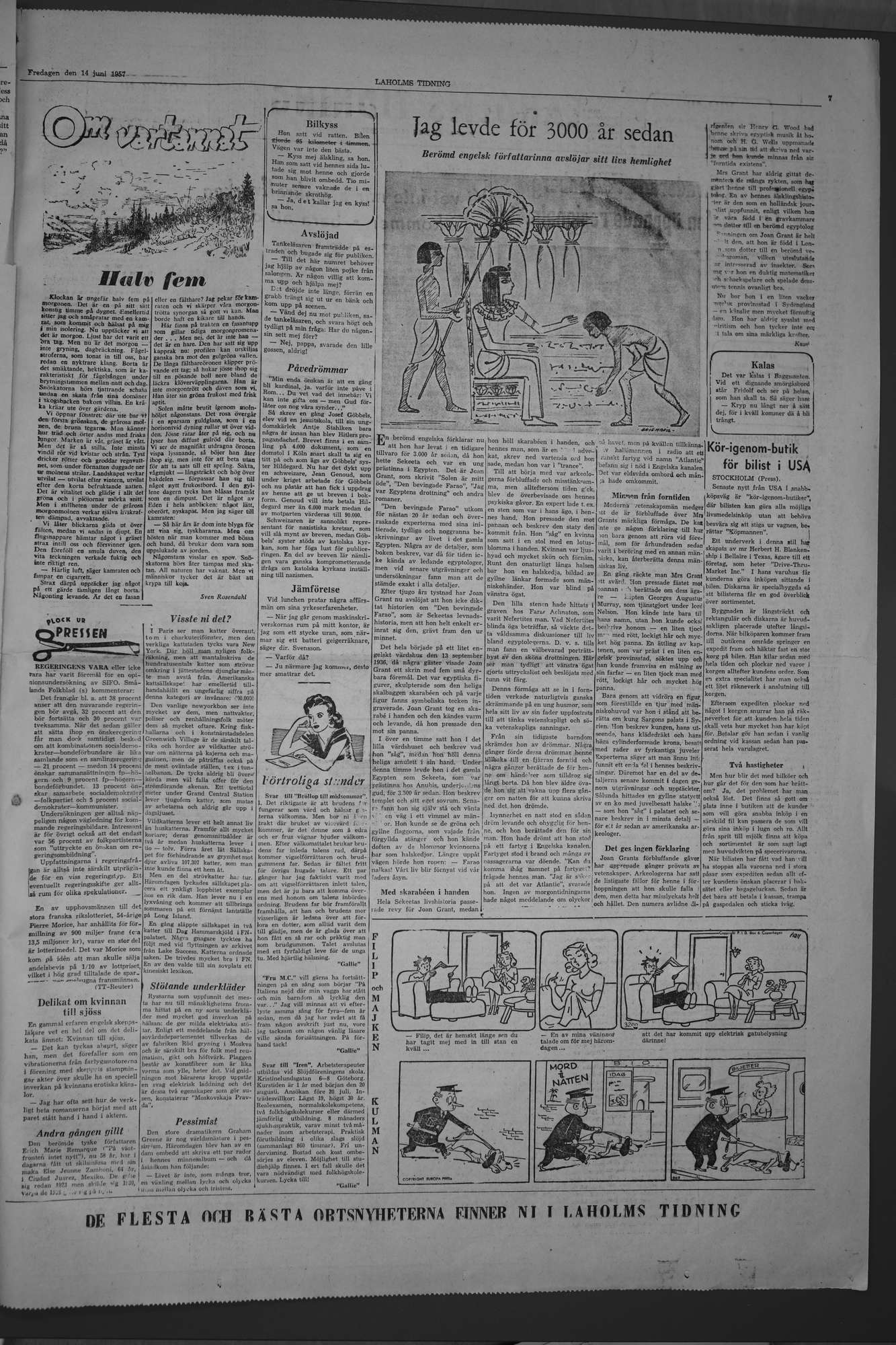 Laholms Tidning Fredag 14 juni 1957, sida 7