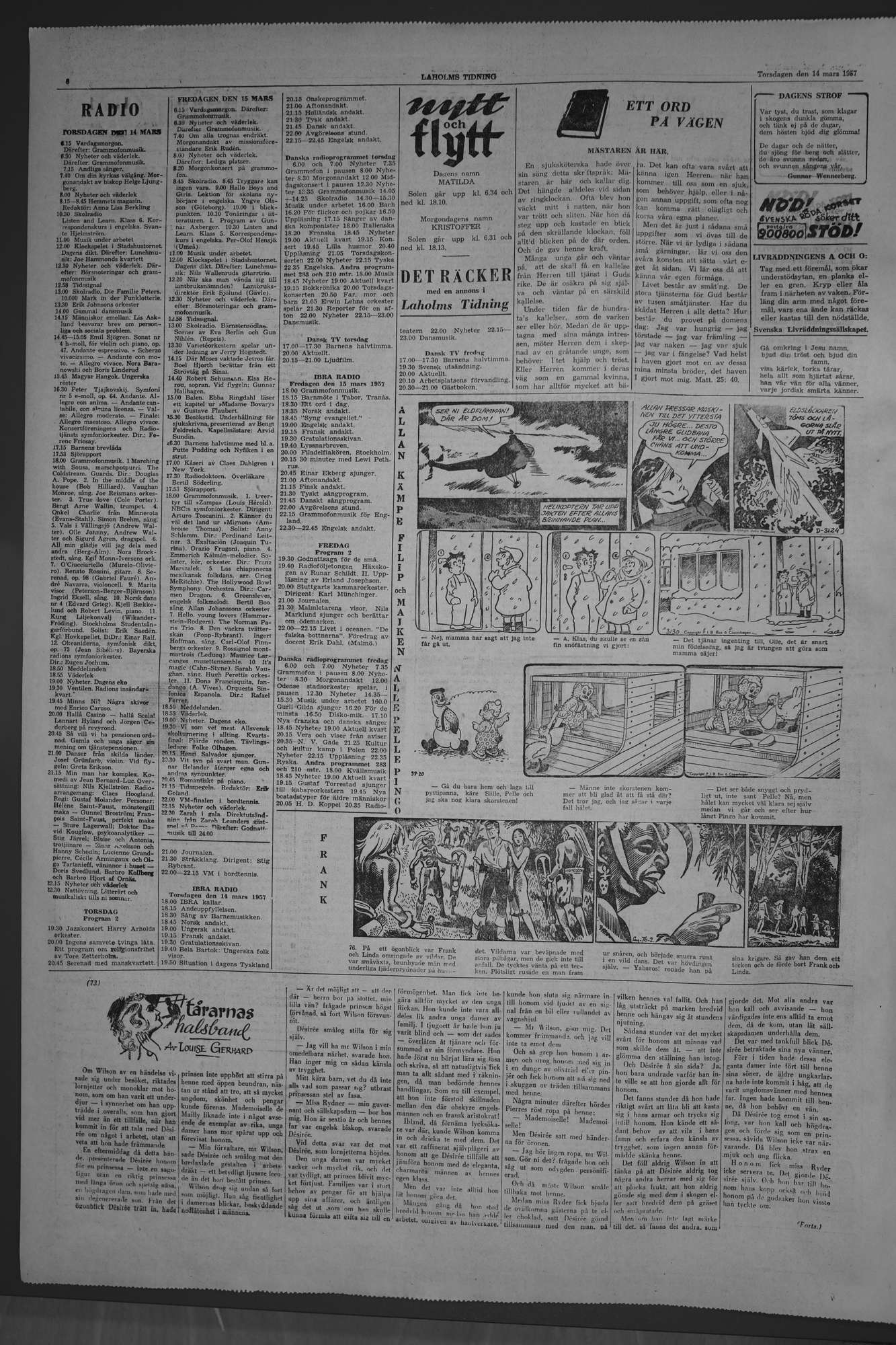 Laholms Tidning Torsdag 14 mars 1957, sida 6