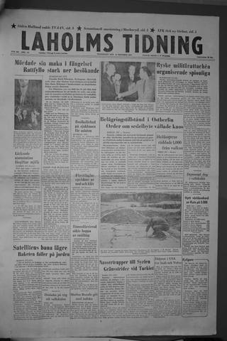 Förstasidan, Måndag 14 oktober 1957