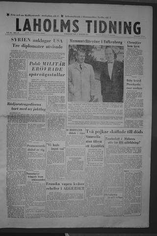 Förstasidan, Torsdag 15 augusti 1957