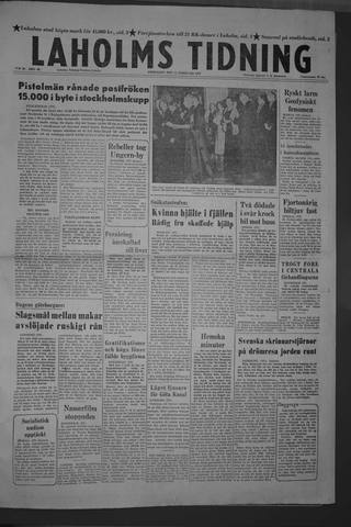 Förstasidan, Fredag 15 februari 1957