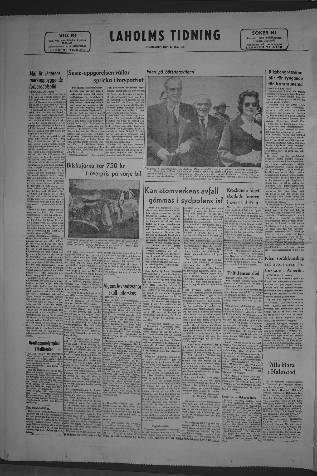 Laholms Tidning Onsdag 15 maj 1957, sida 8
