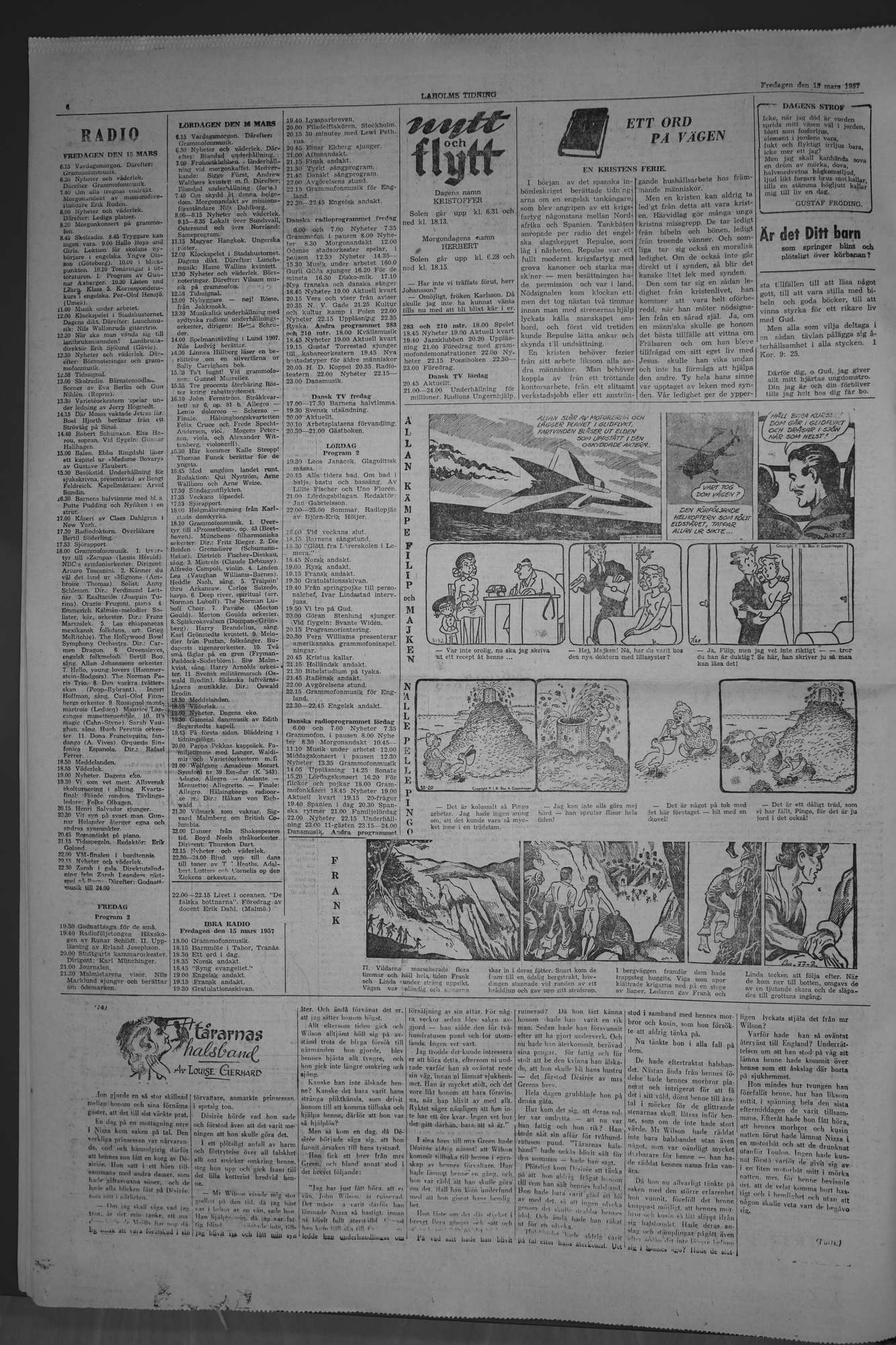 Laholms Tidning Fredag 15 mars 1957, sida 6