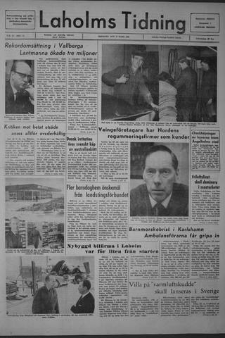 Förstasidan, Tisdag 15 mars 1966