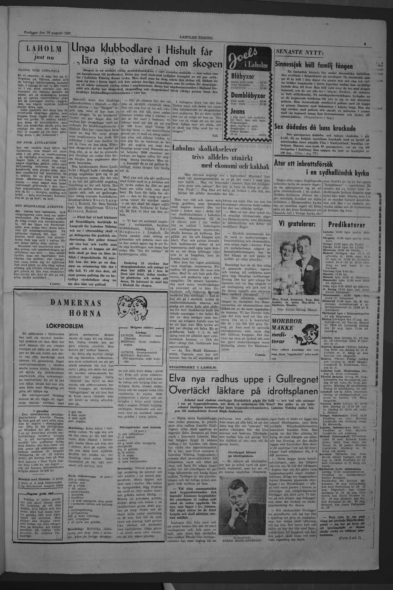 Laholms Tidning Fredag 16 augusti 1957, sida 3