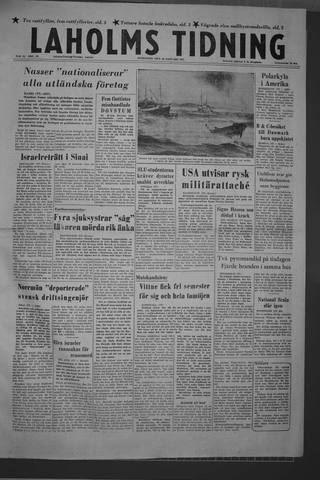 Förstasidan, Onsdag 16 januari 1957
